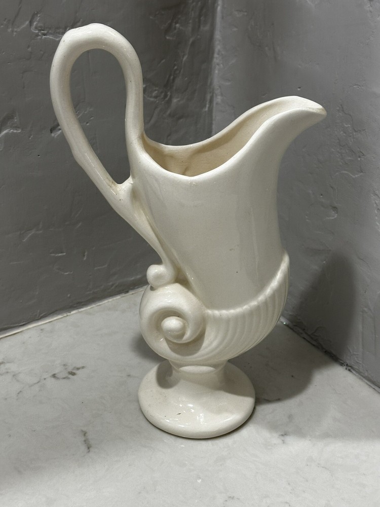 Vintage Hand Signed Vase White 10”