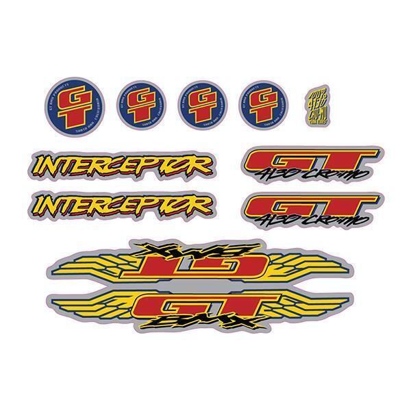 1995 GT BMX - Interceptor - Chrome decal set