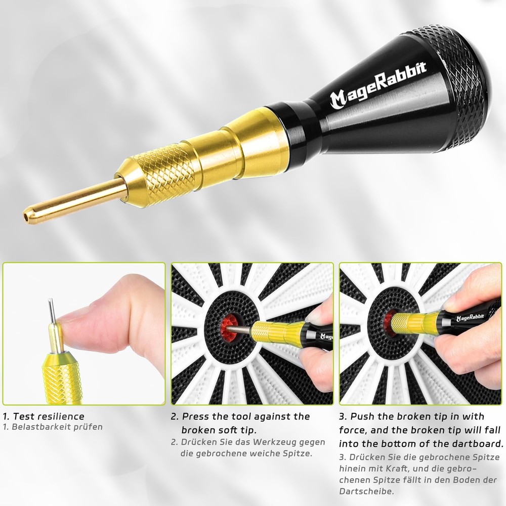 Soft Dart Tip Removal Tool, Electronic Dartboard Broken Tip Extractor, Soft T...