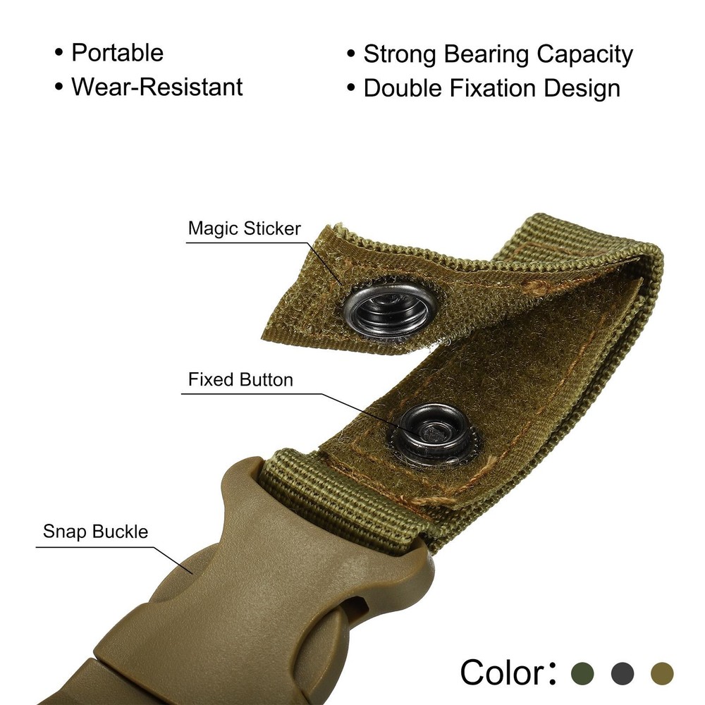Bottle Hanging Buckle for Backpack Belt Black,Green,Khaki 3 Pack