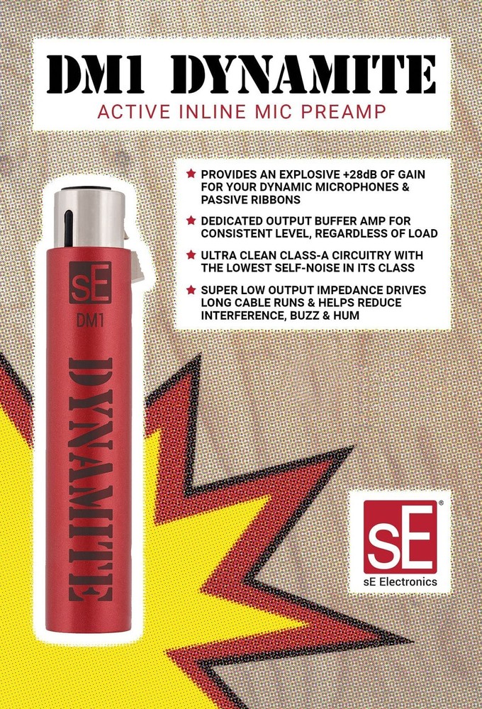 Active In-line Microphone Preamp with 28dB Gain & 2 XLR Cables Bundle