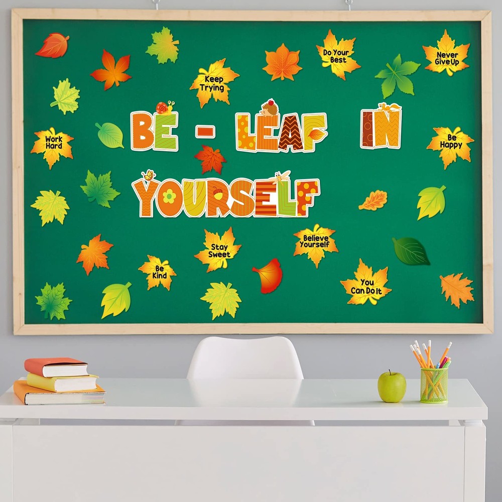 Fall Bulletin Board Decorations Classroom Fall Tree Maple Leaves Pumpkin Bull...