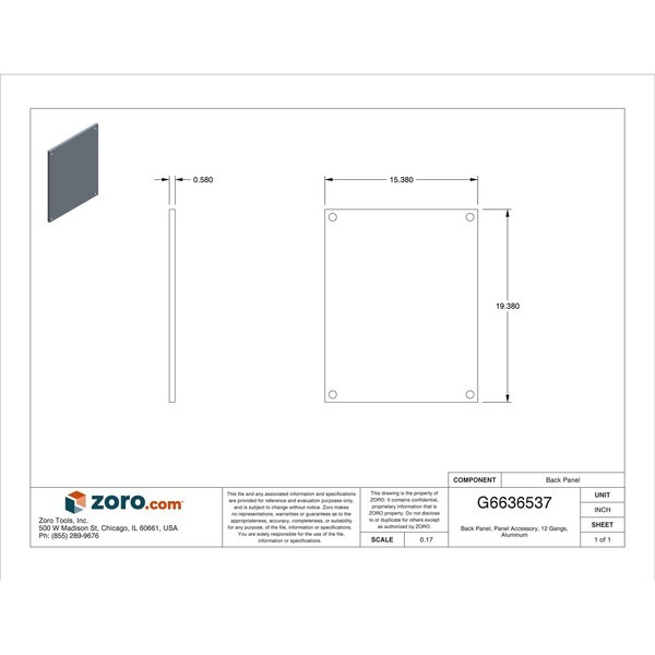 Hubbell-Wiegmann Hw-Mp2016a Back Panel, 12 Gangs, Aluminum