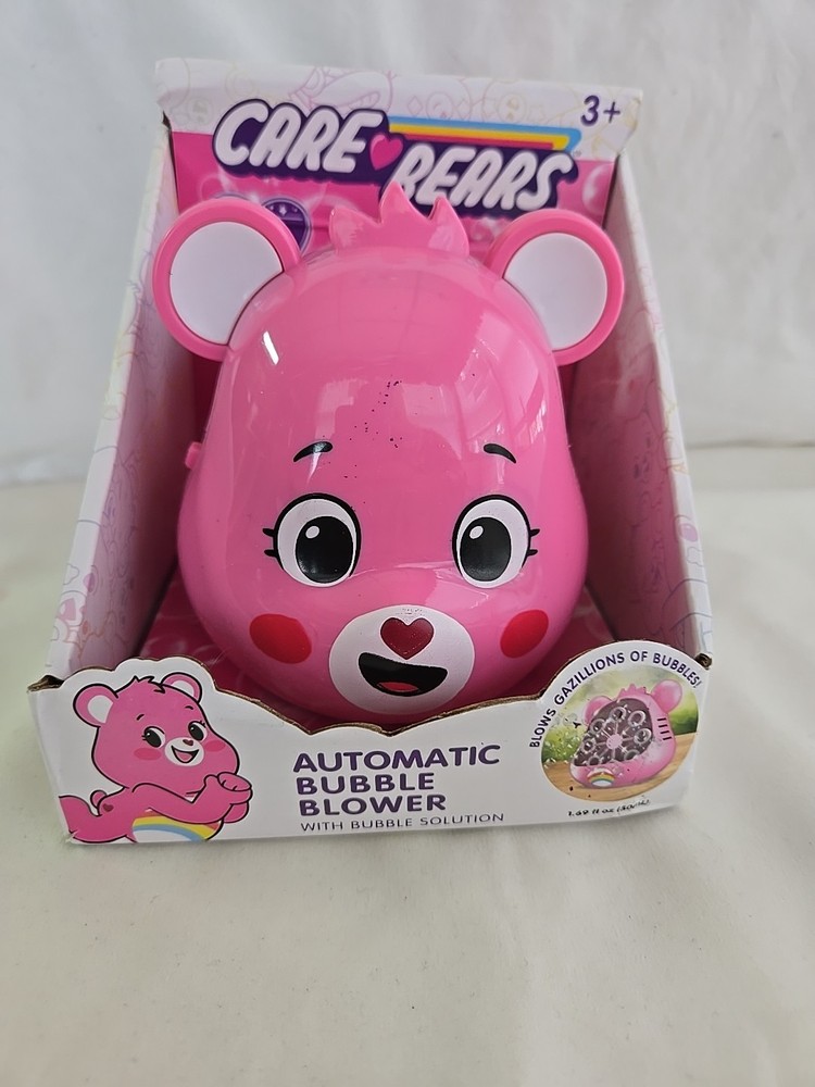 Care Bear Cheer Bear Automatic Bubble Blower W/ Solution Battery Operated Easter