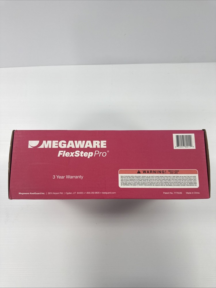 Megaware FlexStep Pro - Adjustable Boat Trailer Step, Aluminum Stair