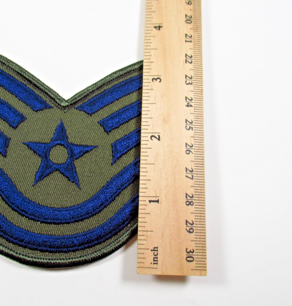 USAF Technical Sergeant Rank Patch Vintage Subdued Embroidered Sew On