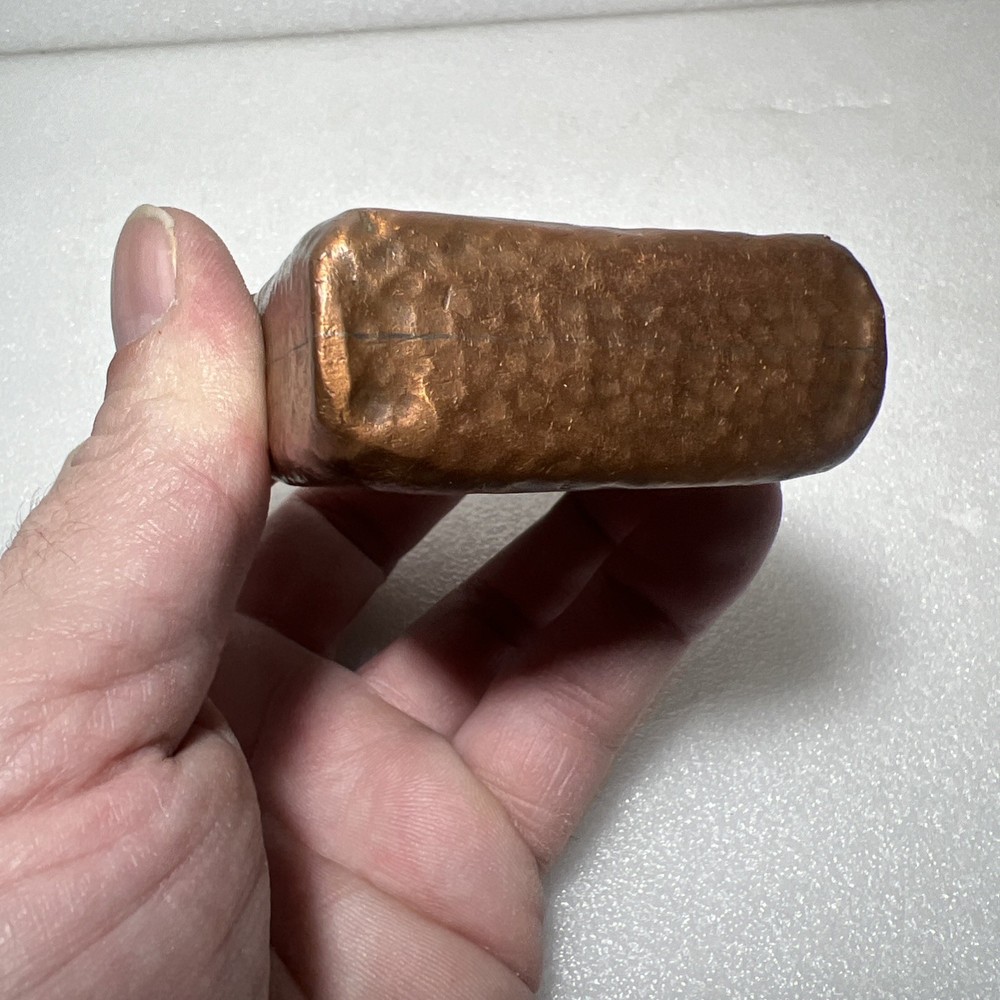 ANTIQUE AESTHETIC GORHAM HAMMERED COPPER CIGARETTE CASE BOX HINGED LID