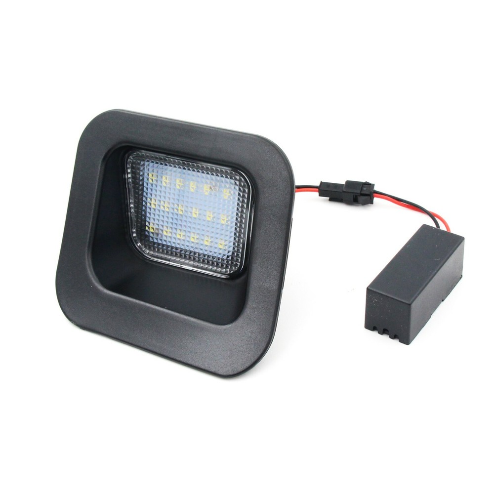 2X White LED License Plate Light Lamp Assembly Replacing OEM Unit for Ram Trucks