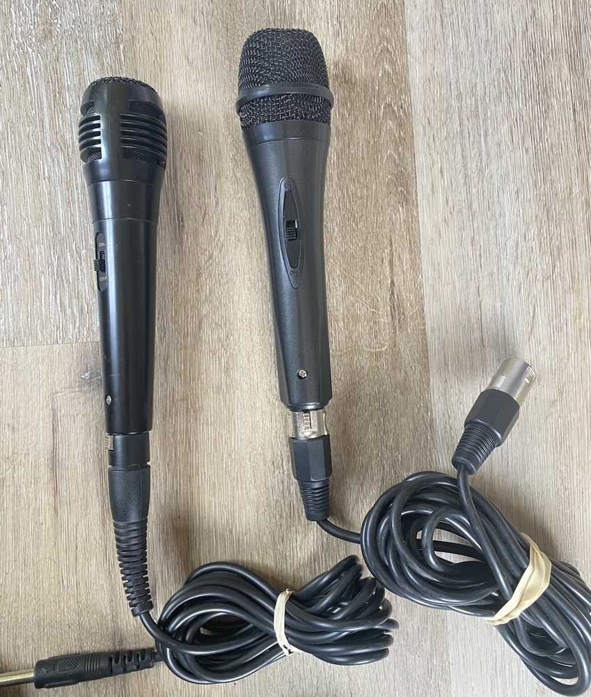 2 Wired Karaoke Machine Dynamic Vocal Microphone Handheld