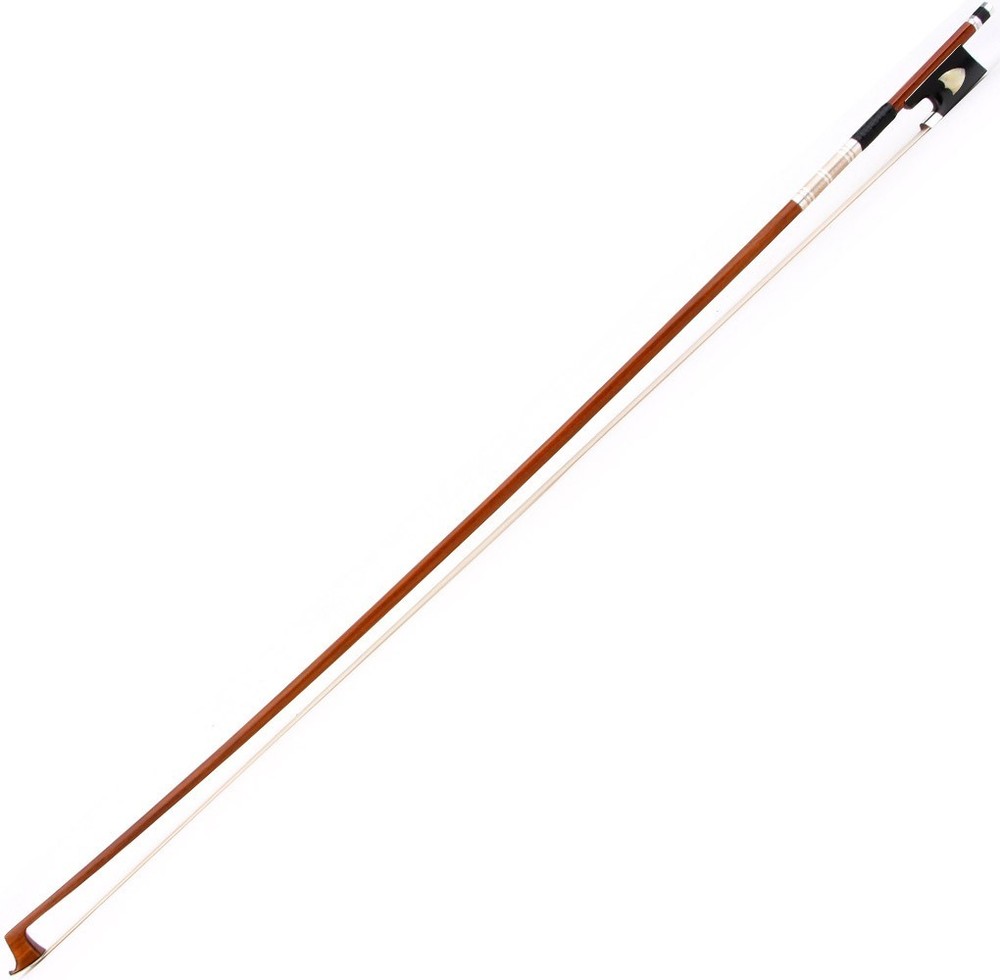 Master Pernambuco Violin Bow 4/4 D.PECCATTE Copy Ebony Shield Frog Silver Stiff
