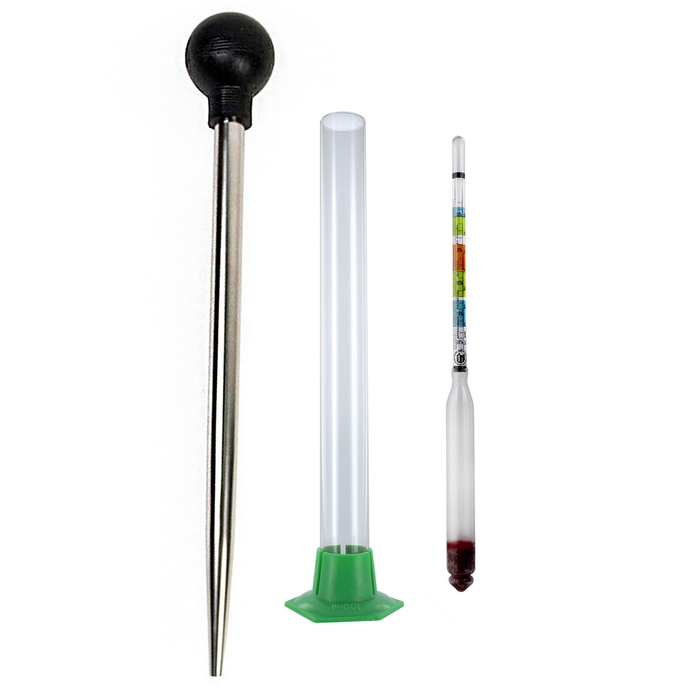 Home Brew Ohio Superior Gravity Testing Combination (Stainless Steel Baster,
