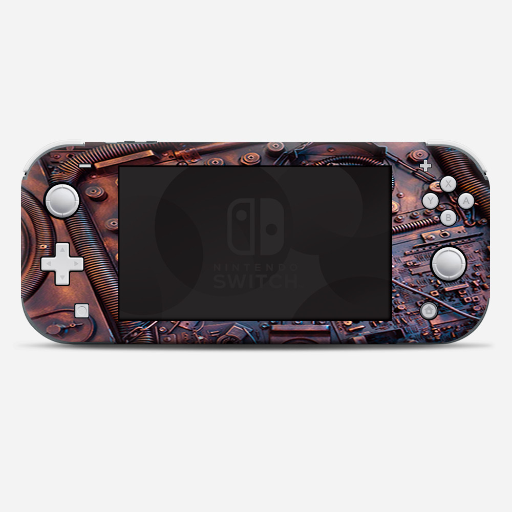 Skins Decals wrap for Nintendo Switch Lite - Steampunk Metal Panel Vault Gear