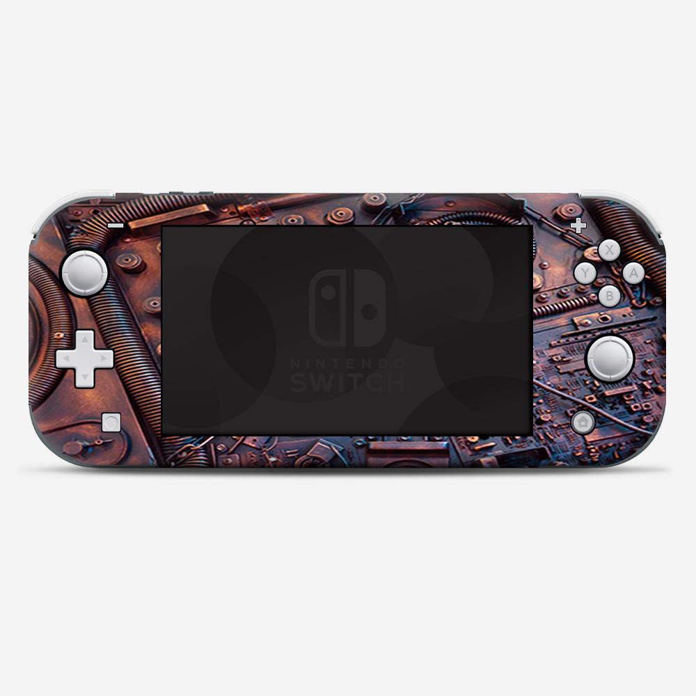 Skins Decals wrap for Nintendo Switch Lite - Steampunk Metal Panel Vault Gear