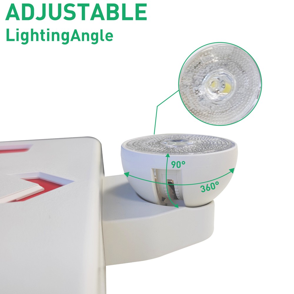 4Pack Red LED Exit Sign,UL-Listed Emergency Light -Dual Lamp ABS Fire Resistance