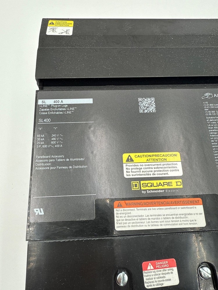 Square D SL400 I-Line Plug On Lugs Panelboard Subfeed 400A 600V