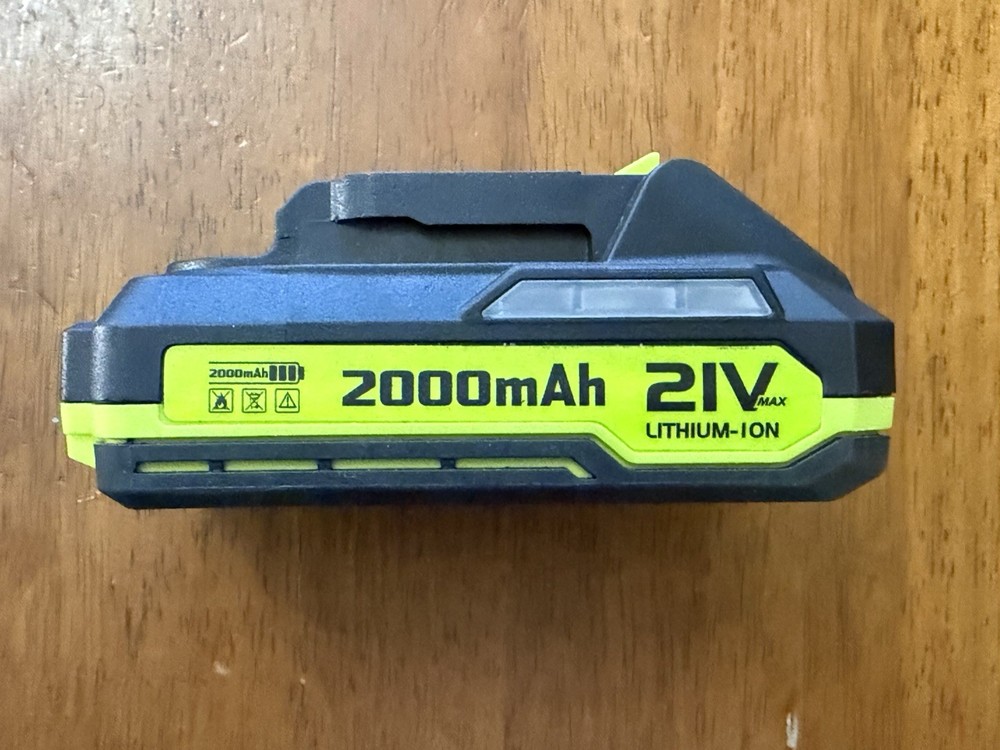 21V, 2.0Ah Lithium Ion, Replacement Battery for Cordless Leaf Blower