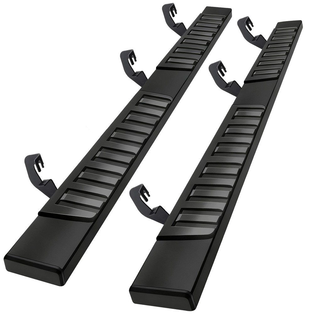 Side Protective BLK For 2007-2018 Silverado 1500 Double/Ext Cab 6" Running Board