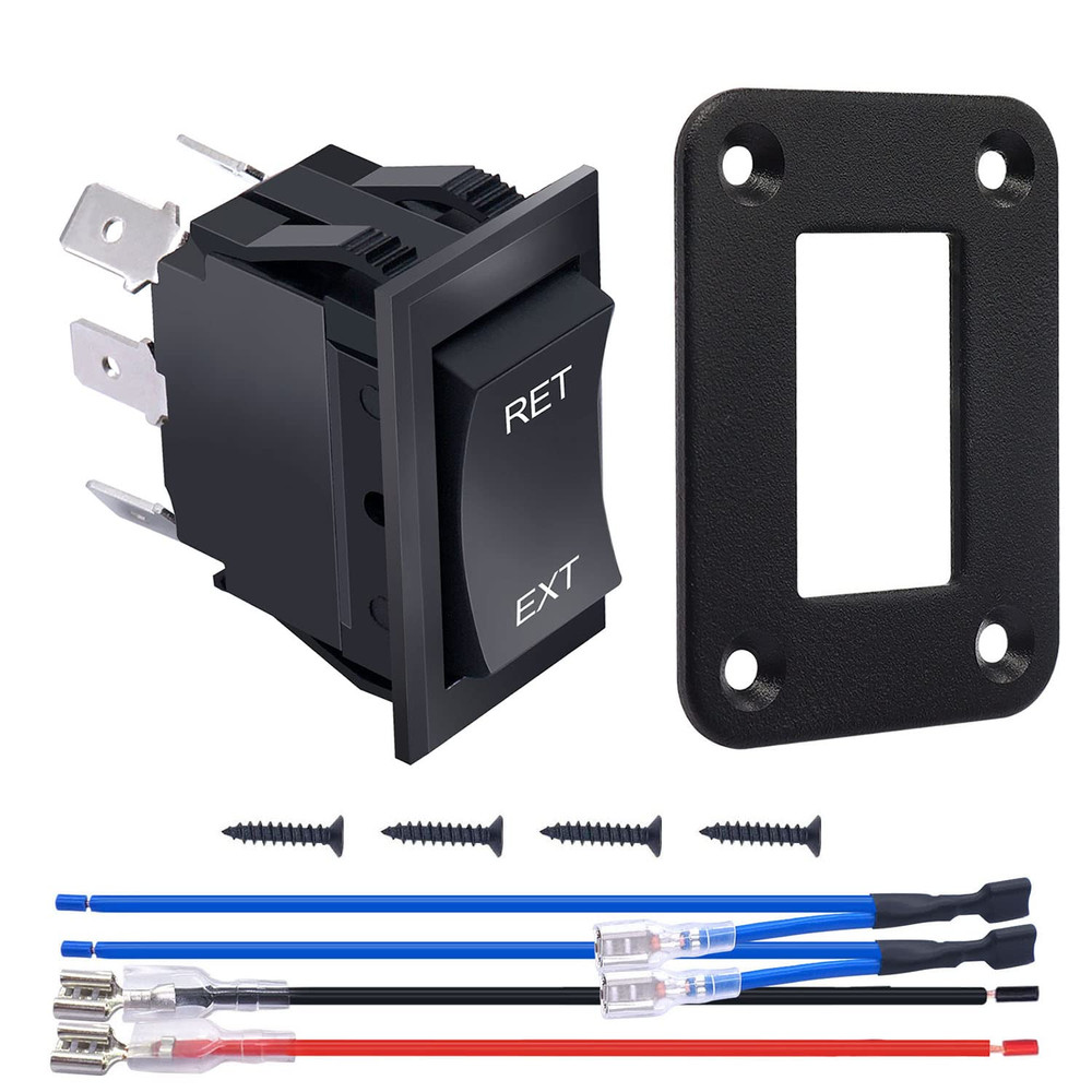 RV Jacks Switch Leveling Reverse Polarity Rocker Switch 20A 12V DC Power Stabili