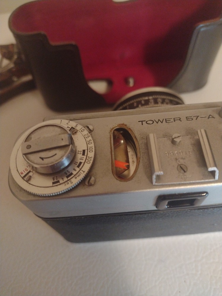 Vintage Tower 57-A Camera Untested Made In Japan With Case