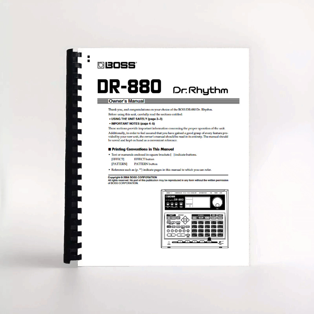 Owners Manual for BOSS DR-880 Dr. Rhythm
