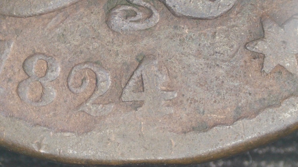 Early 1824 / 2? Matron Head U.S. Large Cent Copper