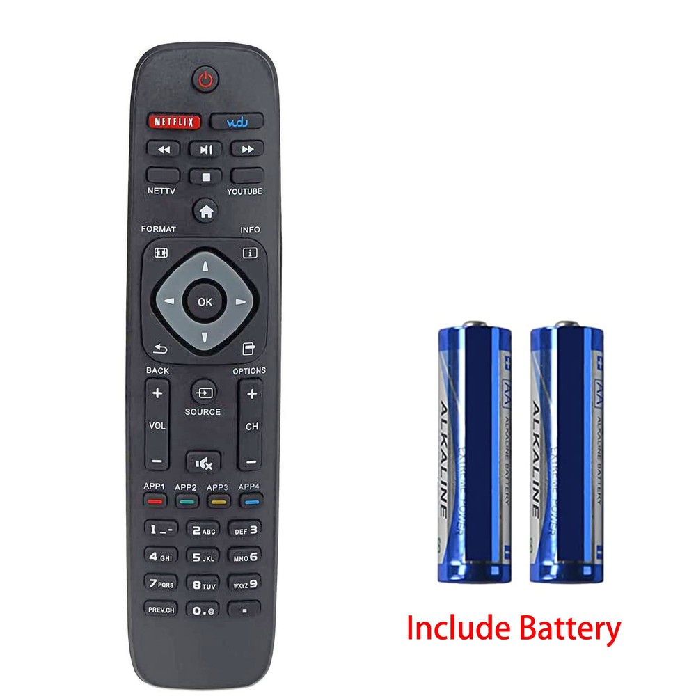 New Remote For All Philips LCD LED Smart TV Netflix Vudu-- with Battery 🔋🔋