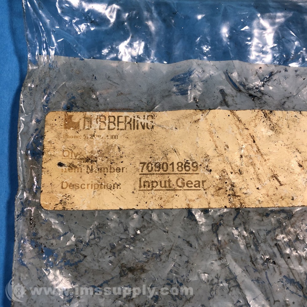 Lubbering 70901869 Input Gear FNIP