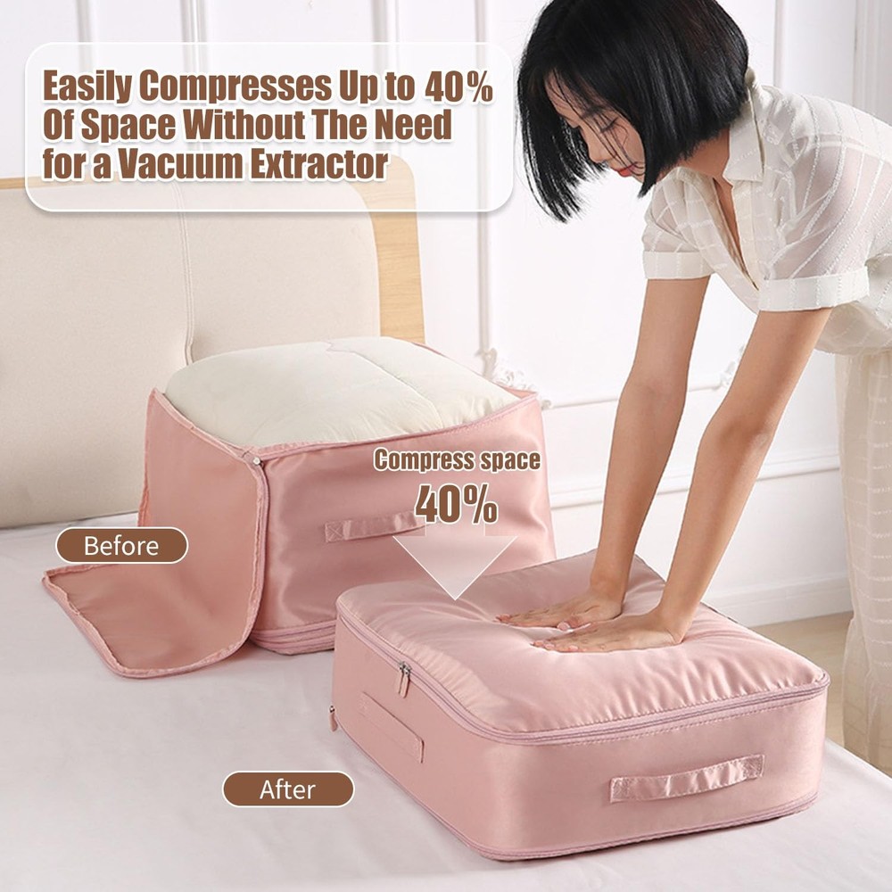 Ultra Space Saving Self Compression Organizer, Upgraded Space Saving Self Com...