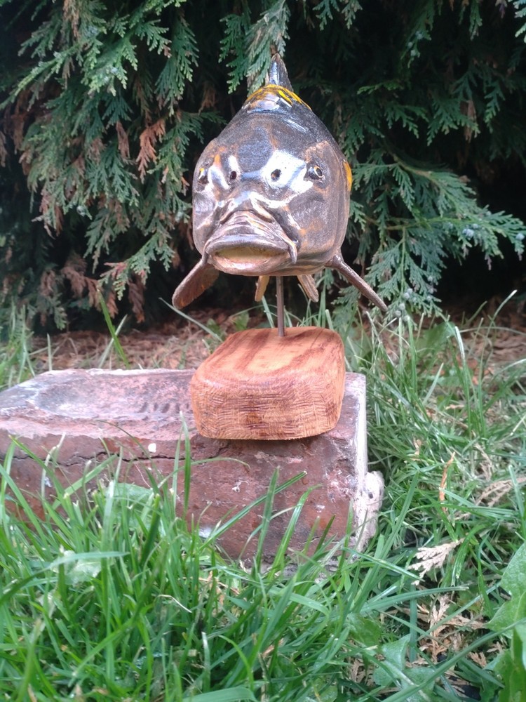 Carp Fishing, linear Carp Display, statue