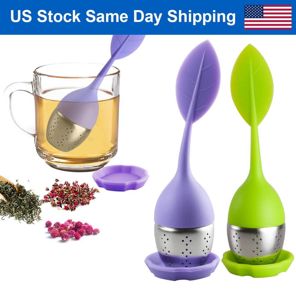 2PCS Tea Infuser Ball Mesh Leaf Herb Strainer Stainless Spice Filter Diffuser