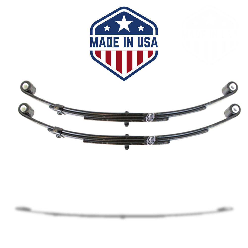 2-Pack USA Made 3 Leaf 25 1/4" 1,750 lbs Double Eye Trailer Leaf Spring