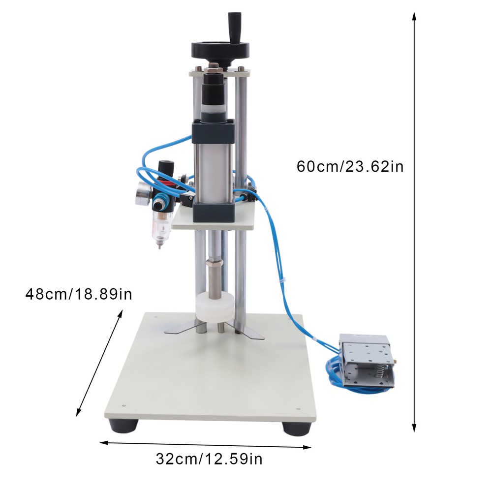 800W Pneumatic Punch Bottle Sealing Crimper Capper Press Machine Capping Machine
