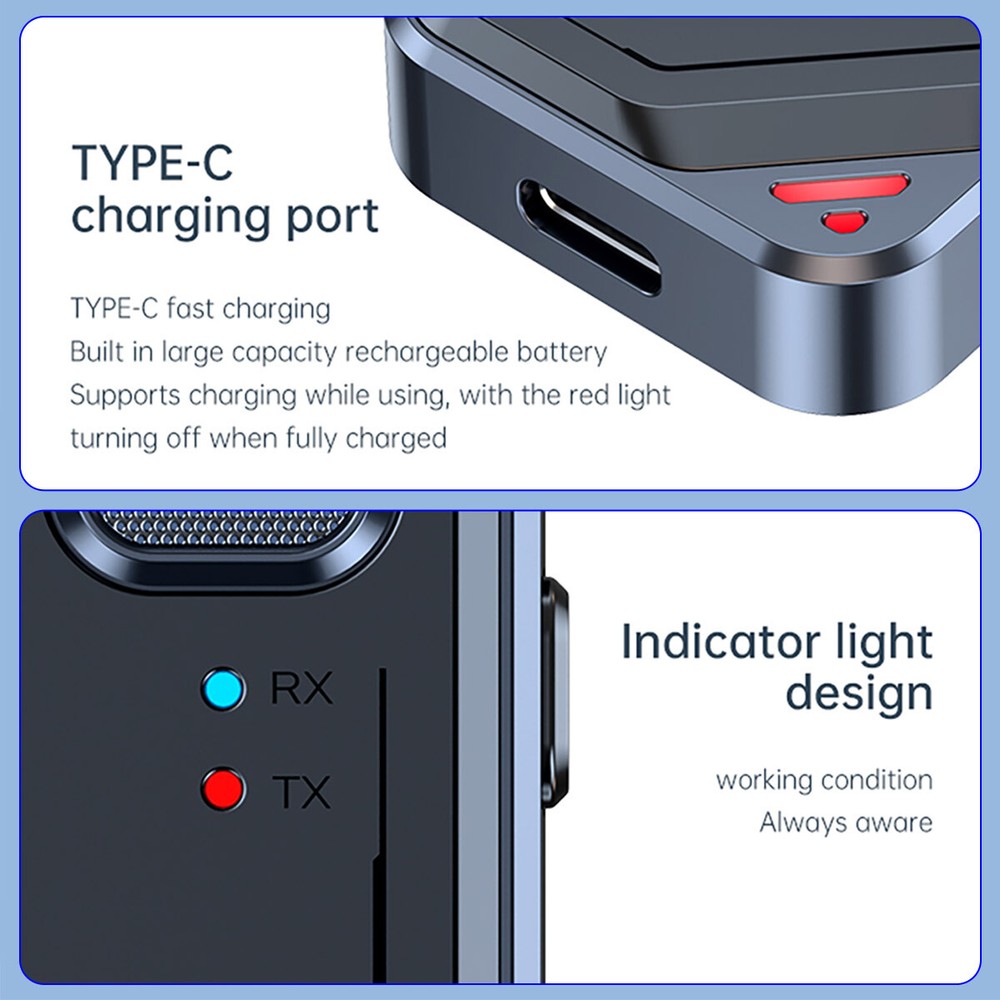 ~Wireless Bluetooth 5.3 Transmitter Receiver Adapter 2-in-1 Audio 3.5mm Jack Aux