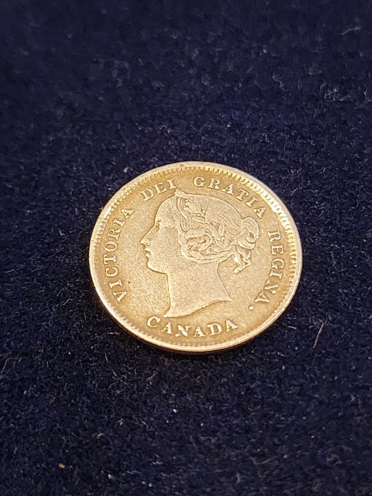 1894 Canadian 5 Cents Silver Coin