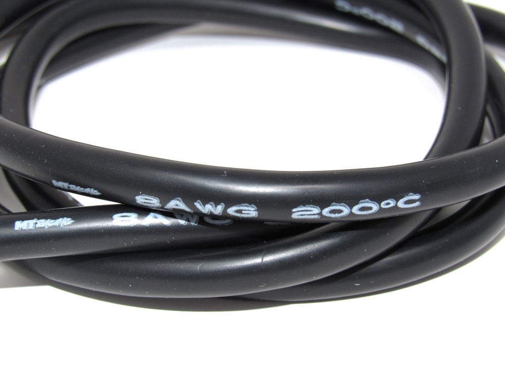 MT Racing 8awg Wire 1 Meter Black MTR1261