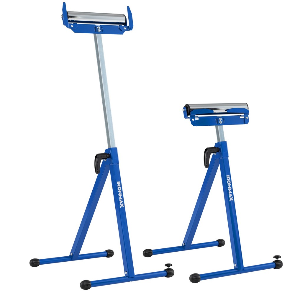 2-Pack Folding Roller Stands, Portable Outfeed Supports , Adjustable Height