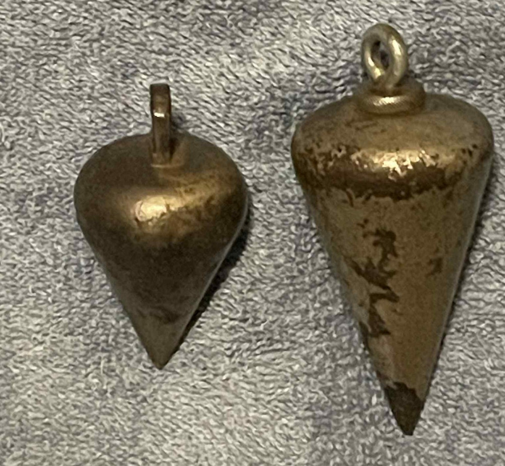 2 Vintage Keen Kutter Plumb Bobs