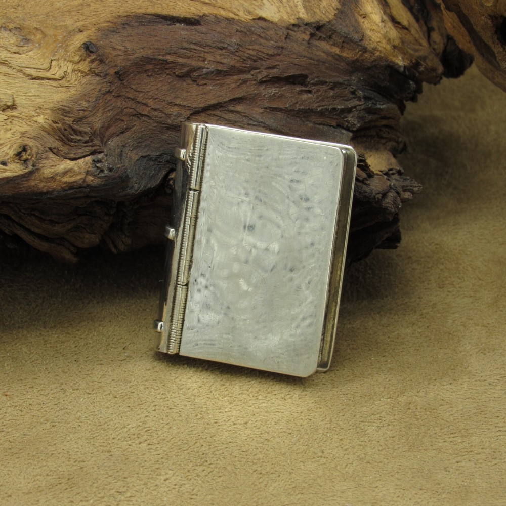 Vintage Sterling Silver Book-Shaped Pill Box