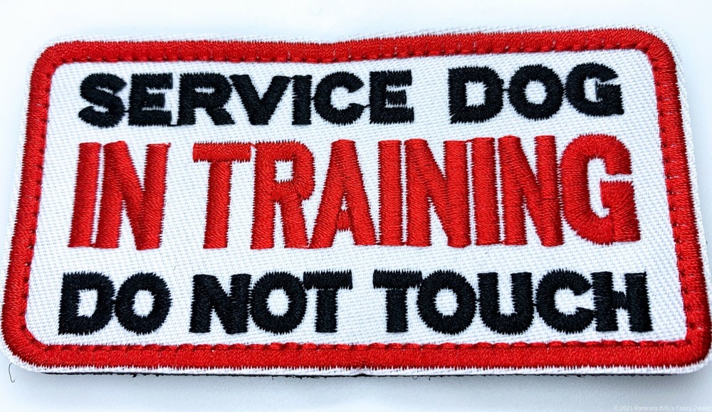 Service Dog In Training Patch 2" x 4" hook and loop - One each