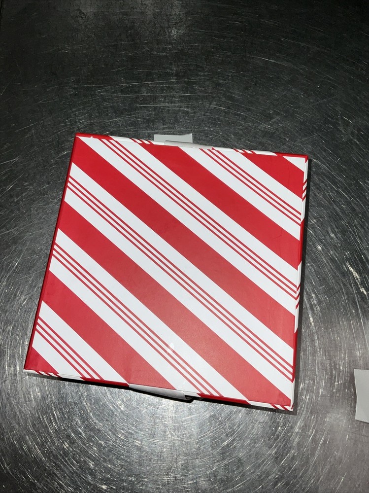 Red With White Striped Gift Boxes 8x3 Inches Square 6 Available