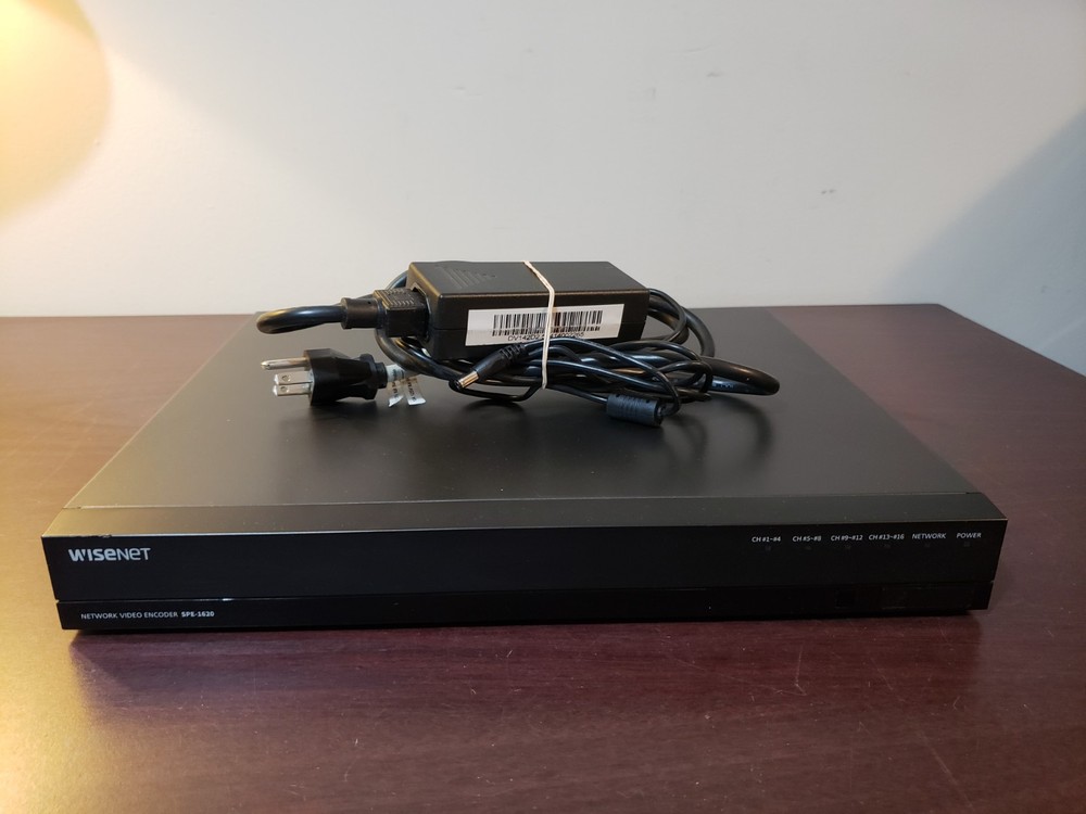 Wisenet SPE-1620 Network Video Encoder 16-Channel + Power Adapter - Tested