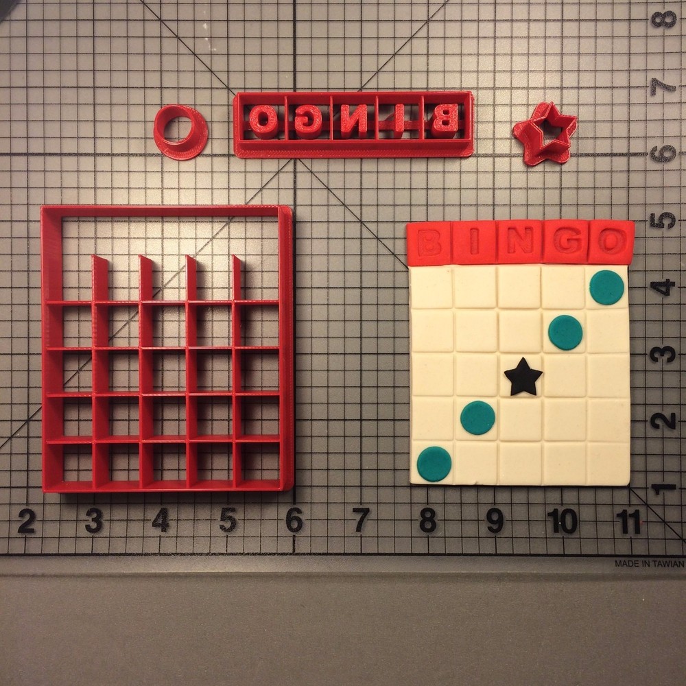 Bingo Card 100 Cookie Cutter Set