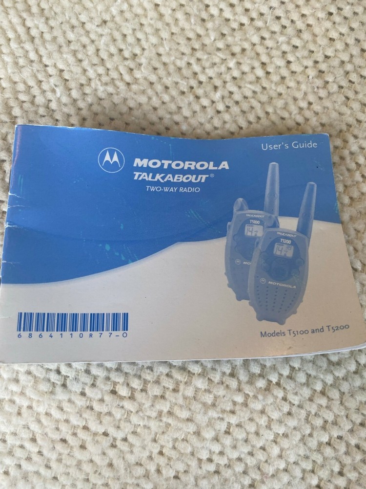 Motorola Talkabout Two Way Radio Users Guide