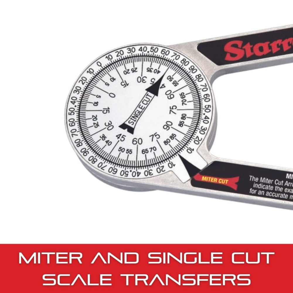 Prosite Miter Protractor Angle Finder with Two Laser Engraved Scales - Ideal for