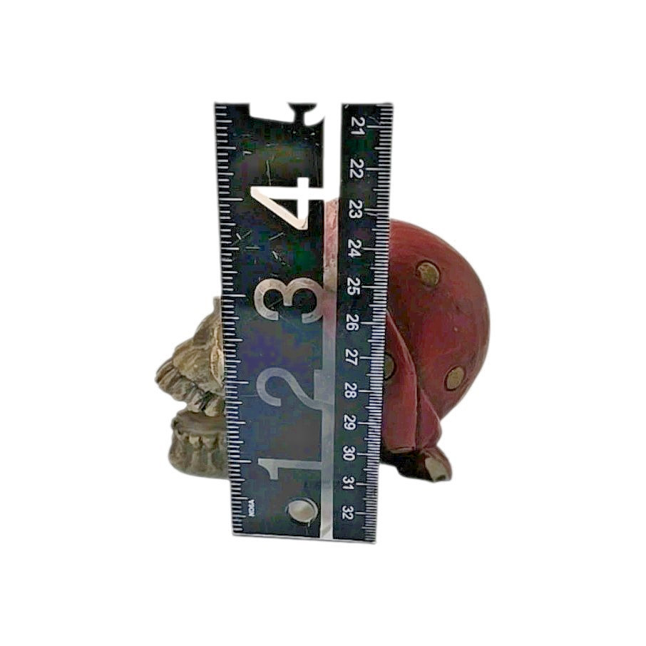 Pirate Skull Resin Statue Weathered Bone Red Head Wrap