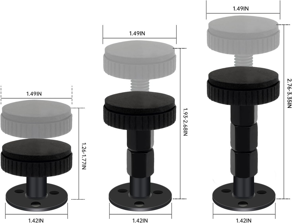 Adjustable Bed Frame Stoppers, 4 Pack Anti-Shake Tool for Headboards and Couches