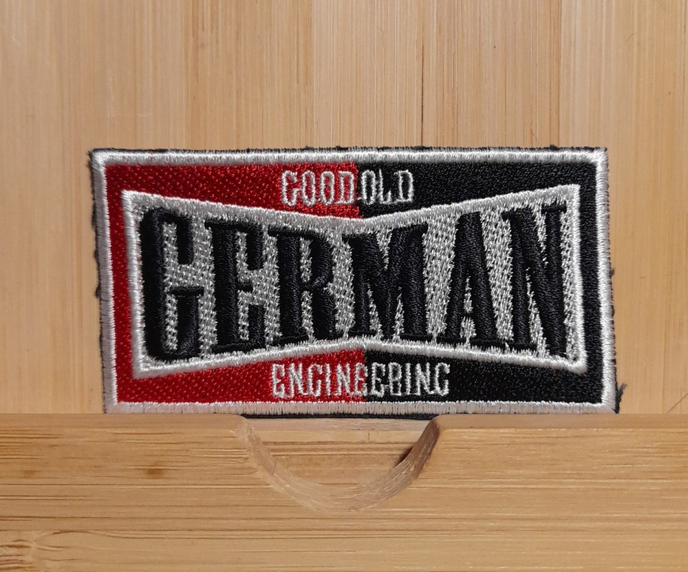 German Engineering Patch 10x5cm Rectangle Iron-On Tuning Decal