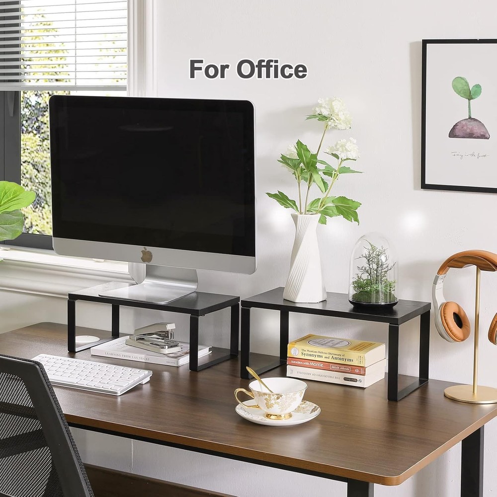 YMYNY Desktop Printer Stand and Computer Lifting Bracket HPT001H+HSR002B