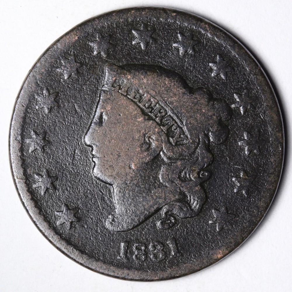 1831 Coronet Head Large Cent CHOICE FINE E134 VCH