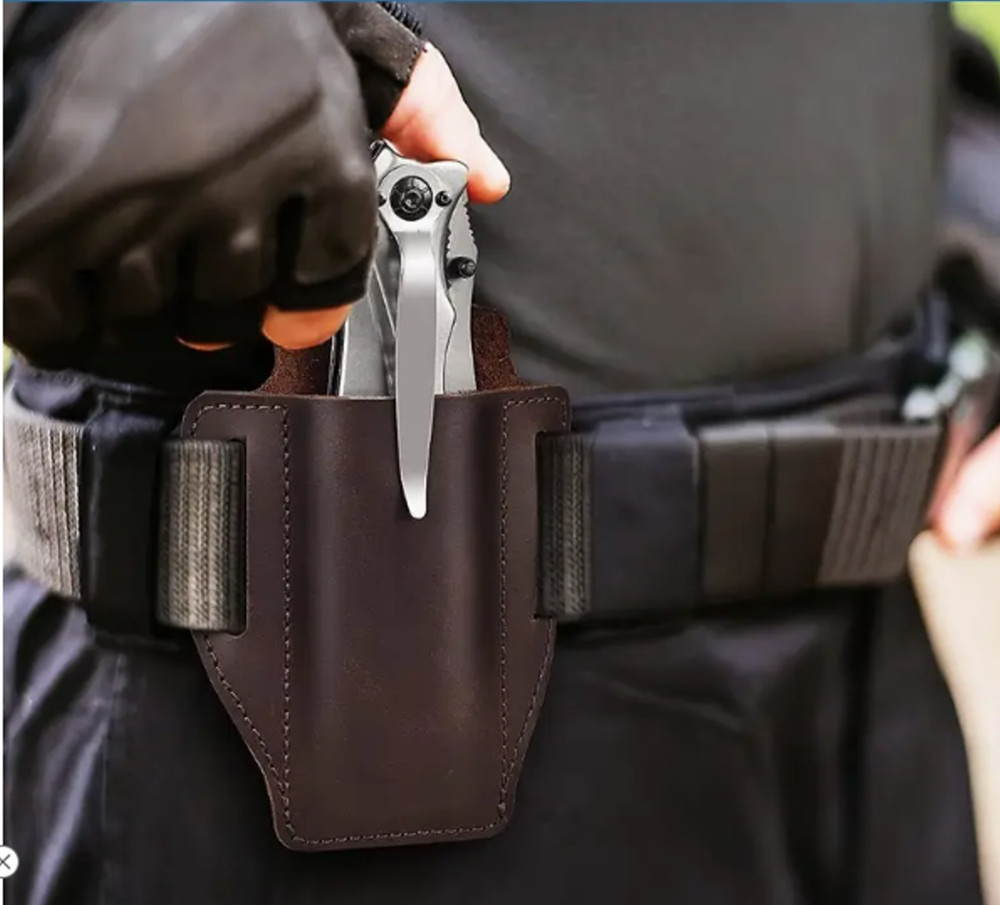 New Brown   Folding Knife Sheath